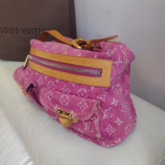 ๐๐๏ธCUTE Retired Rare Louis Vuitton Pink Denim Baggy PM๐๏ธ๐ - Picture 15 of 16
